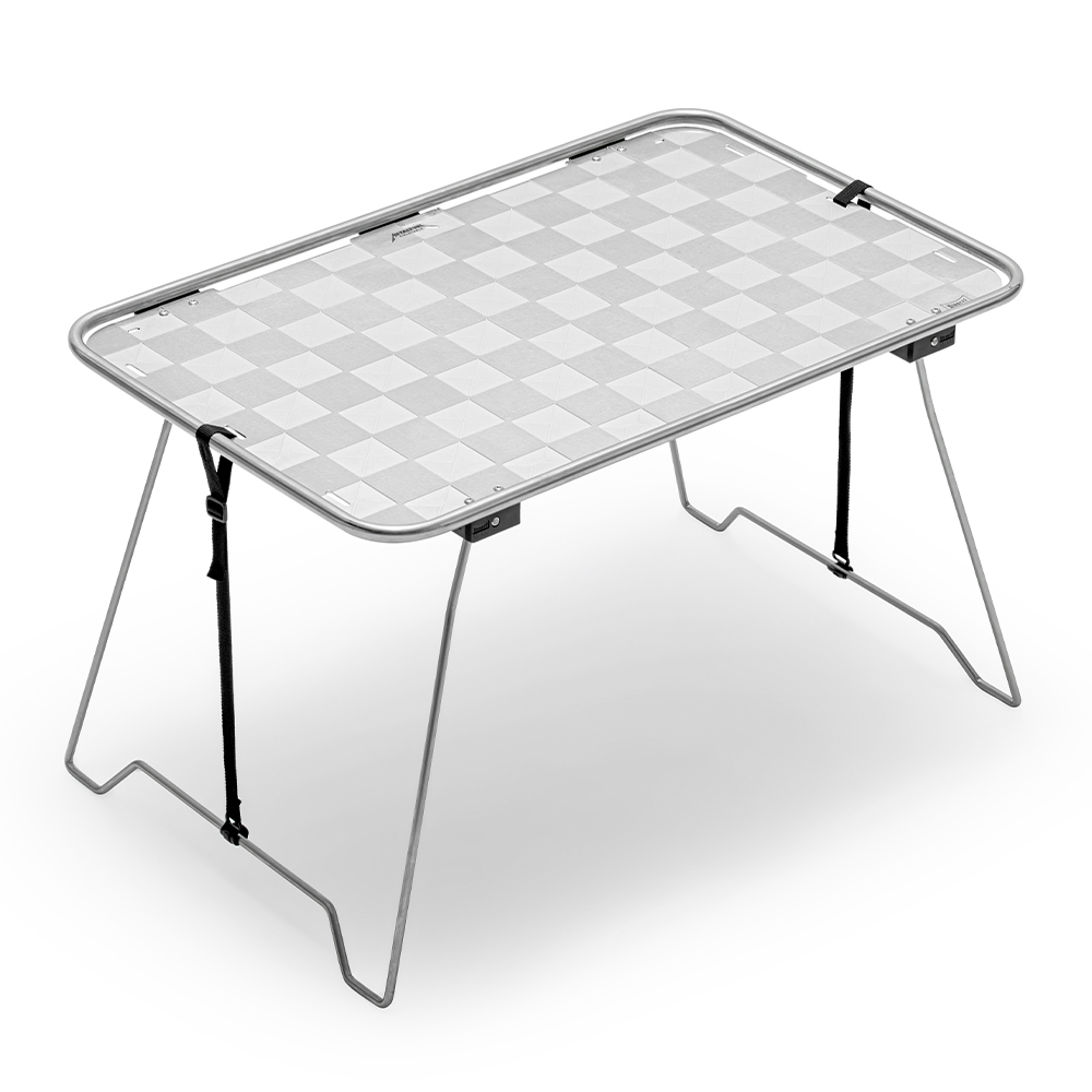 韓國HIDEOFF 2P金屬管鋁合金桌(經典棋盤款)