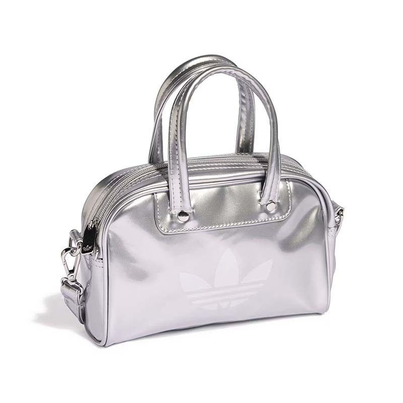 Adidas Adicolor Mini Bowling Bag 迷你保齡球包 手提肩背 小包 銀色 KD7839 [台灣現貨]