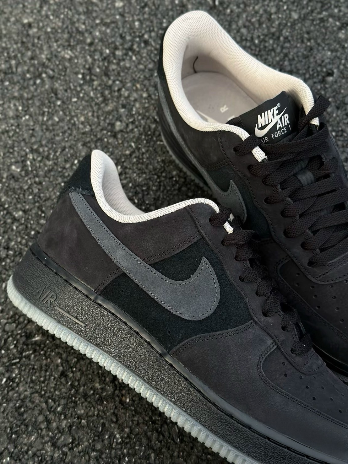NIKE AIR FORCE 1 '07 'Black Fossil' 黑灰 冰底 麂皮 復古 休閒鞋 IQ9791-001