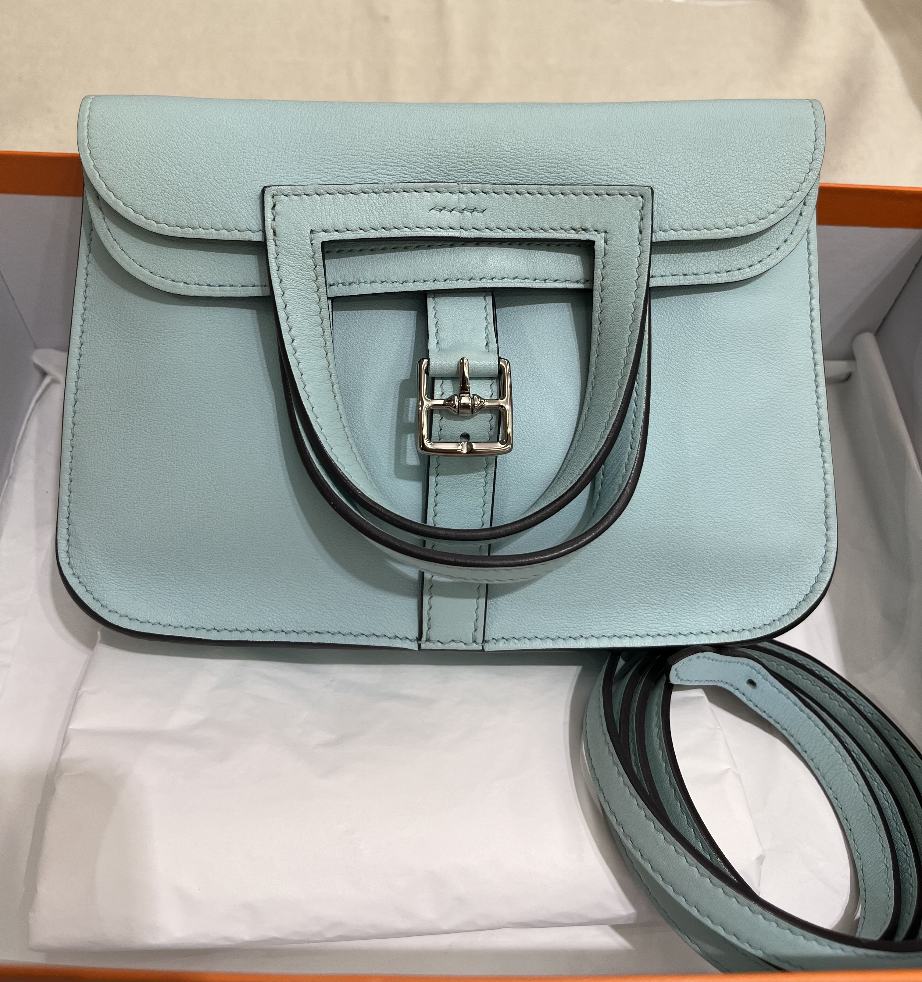 Mini Halzan 馬卡龍藍  ck swift A（二手95%new）