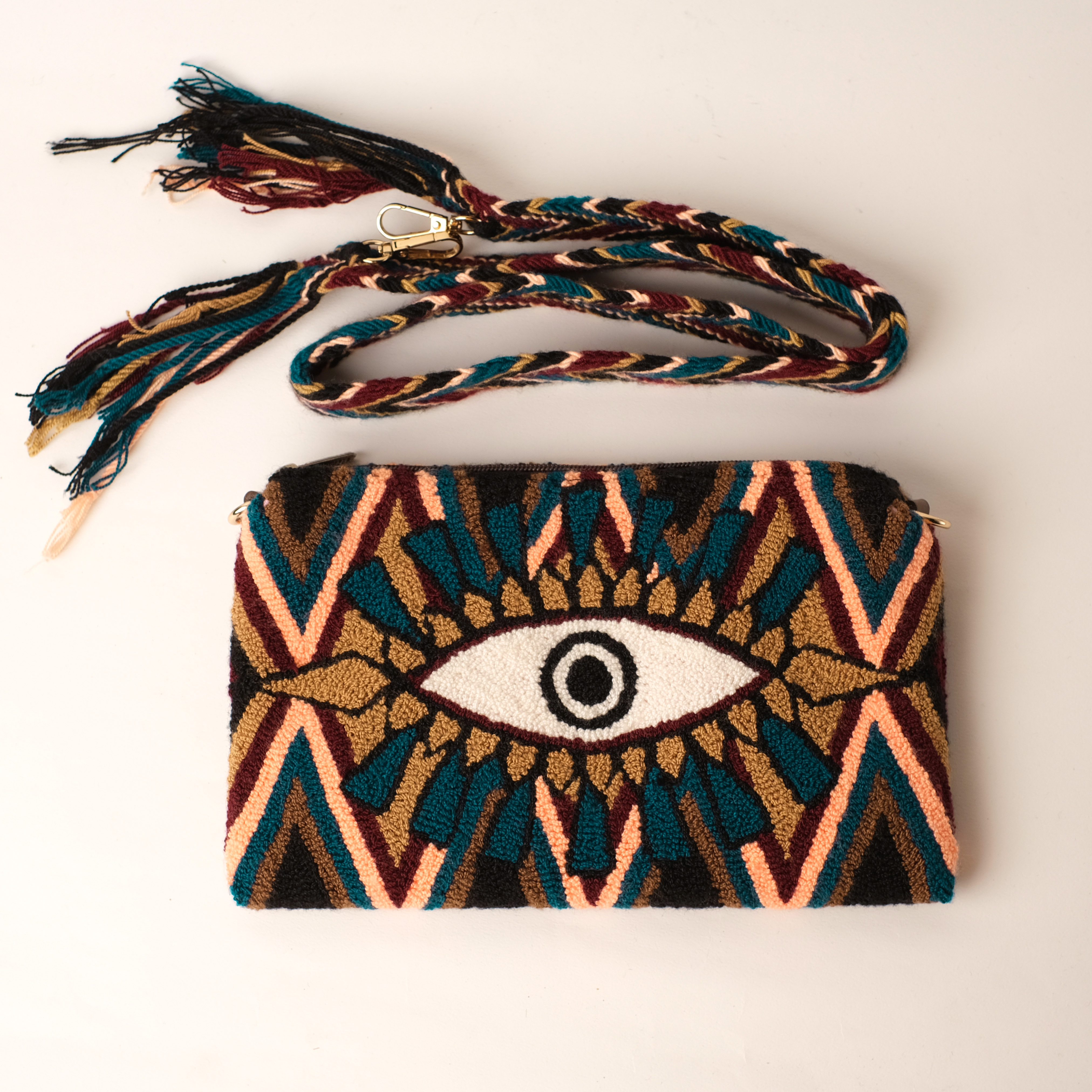 瓦尤戳繡包｜Zea - 編織背袋手拿包 B01｜委內瑞拉