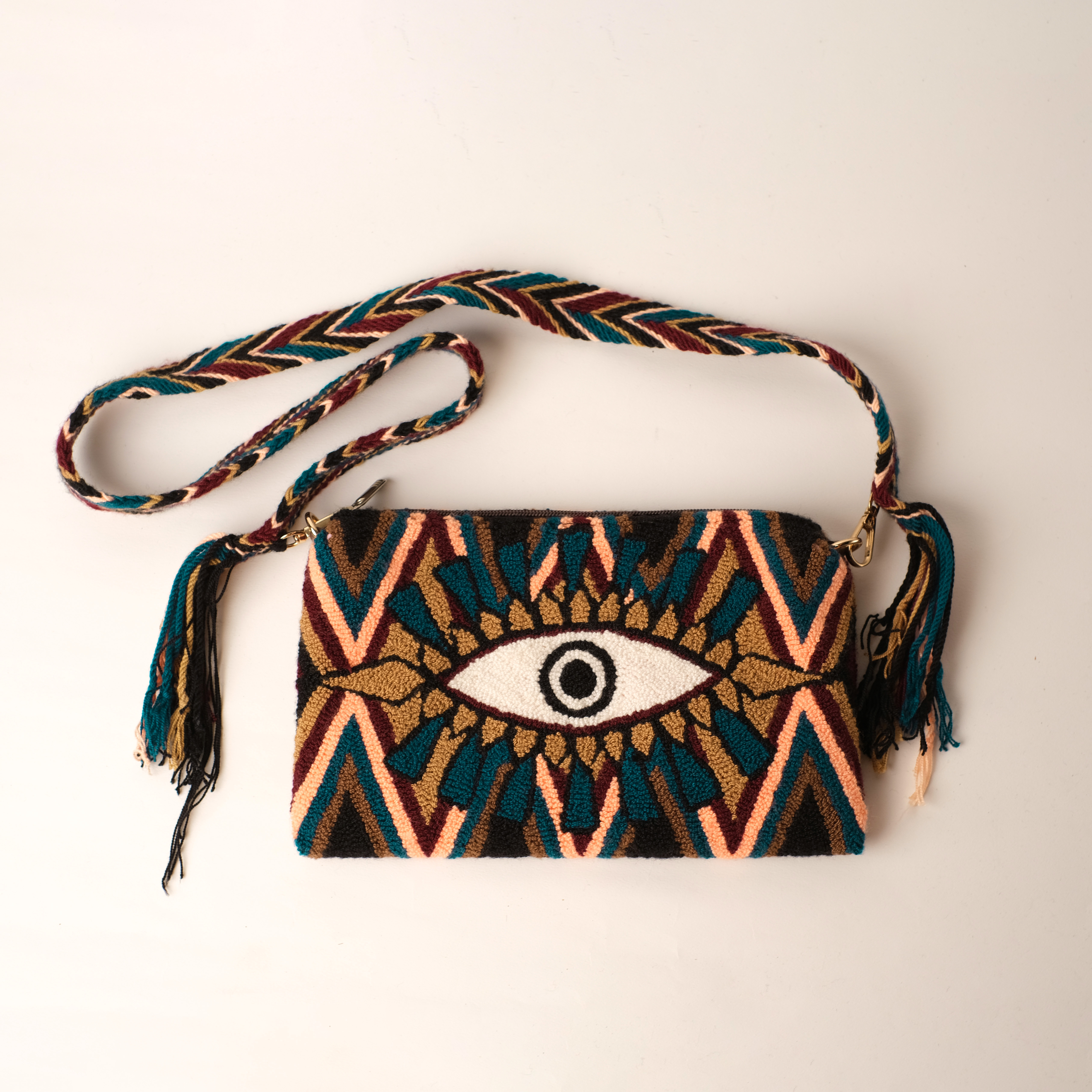 瓦尤戳繡包｜Zea - 編織背袋手拿包 B01｜委內瑞拉