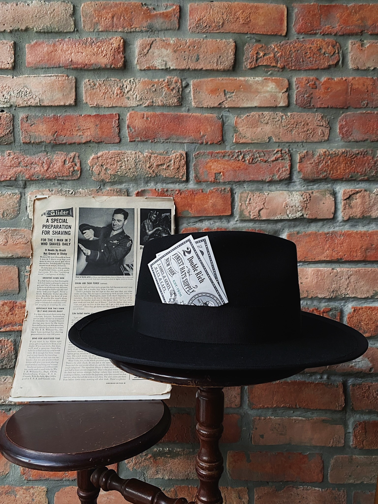 MR.FATMAN-Two Dollar Wool / 日本訂製帽款MR.FATMAN經典羊毛紳士帽-黑色