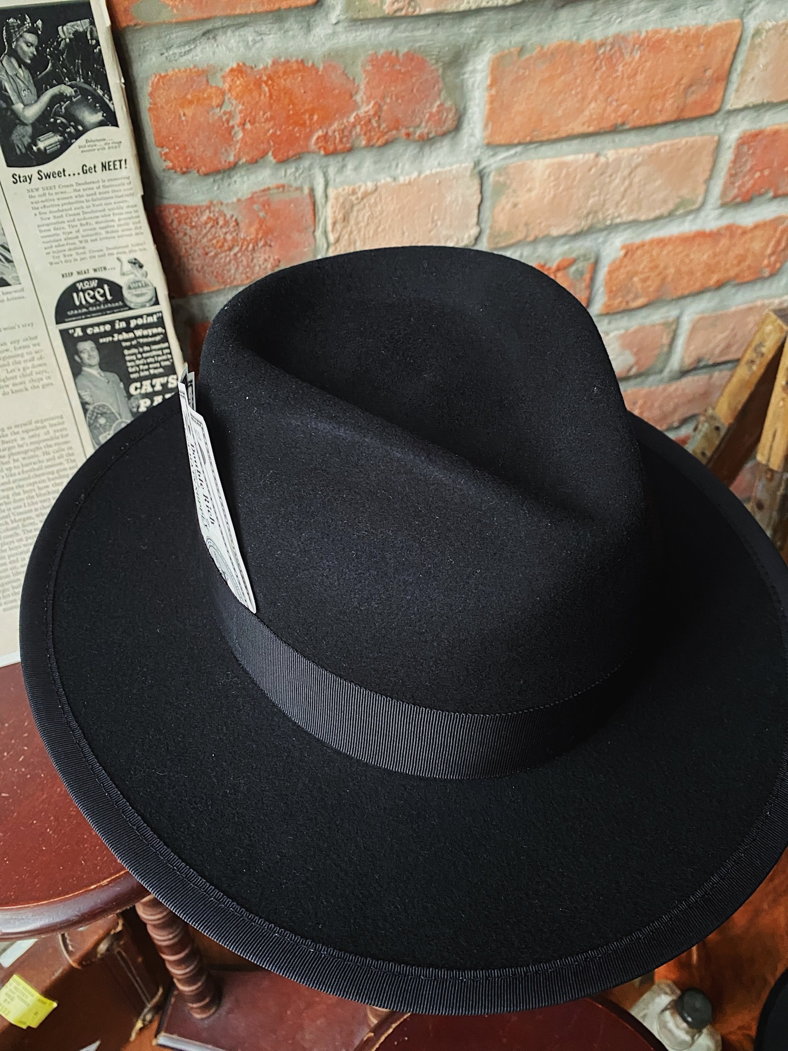 MR.FATMAN-Two Dollar Wool / 日本訂製帽款MR.FATMAN經典羊毛紳士帽-黑色