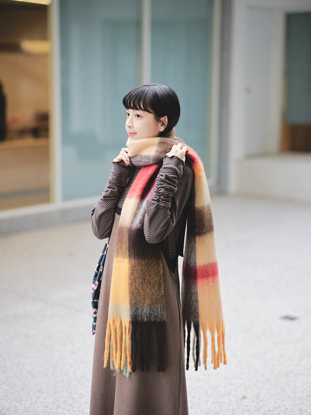 (限量)蘇格蘭陰天！混色格紋圍巾(兩色)