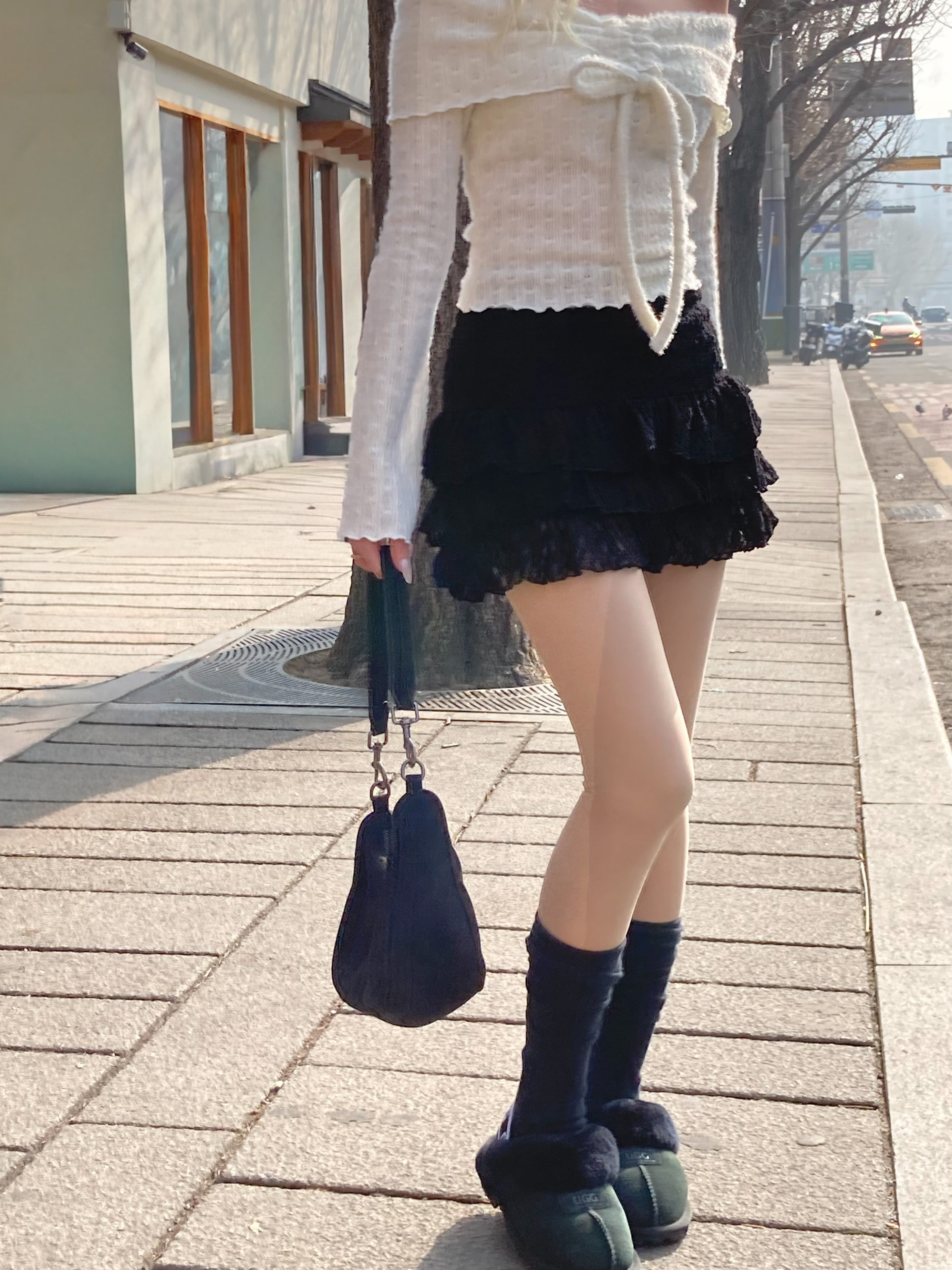 Girly蕾絲加絨蛋糕短裙〈🇰🇷DAY 2〉