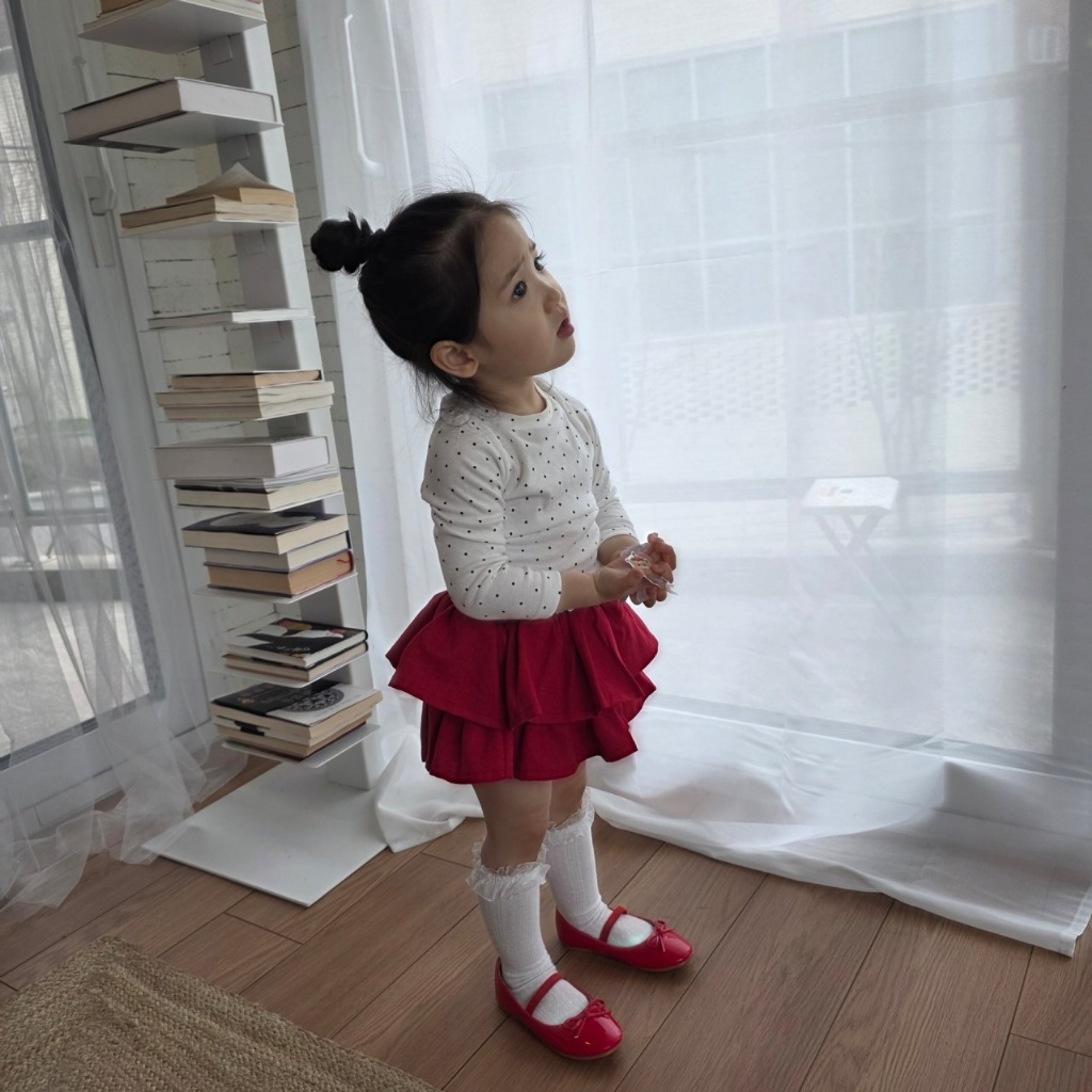 正韓春COLOR 兩色蛋糕裙褲