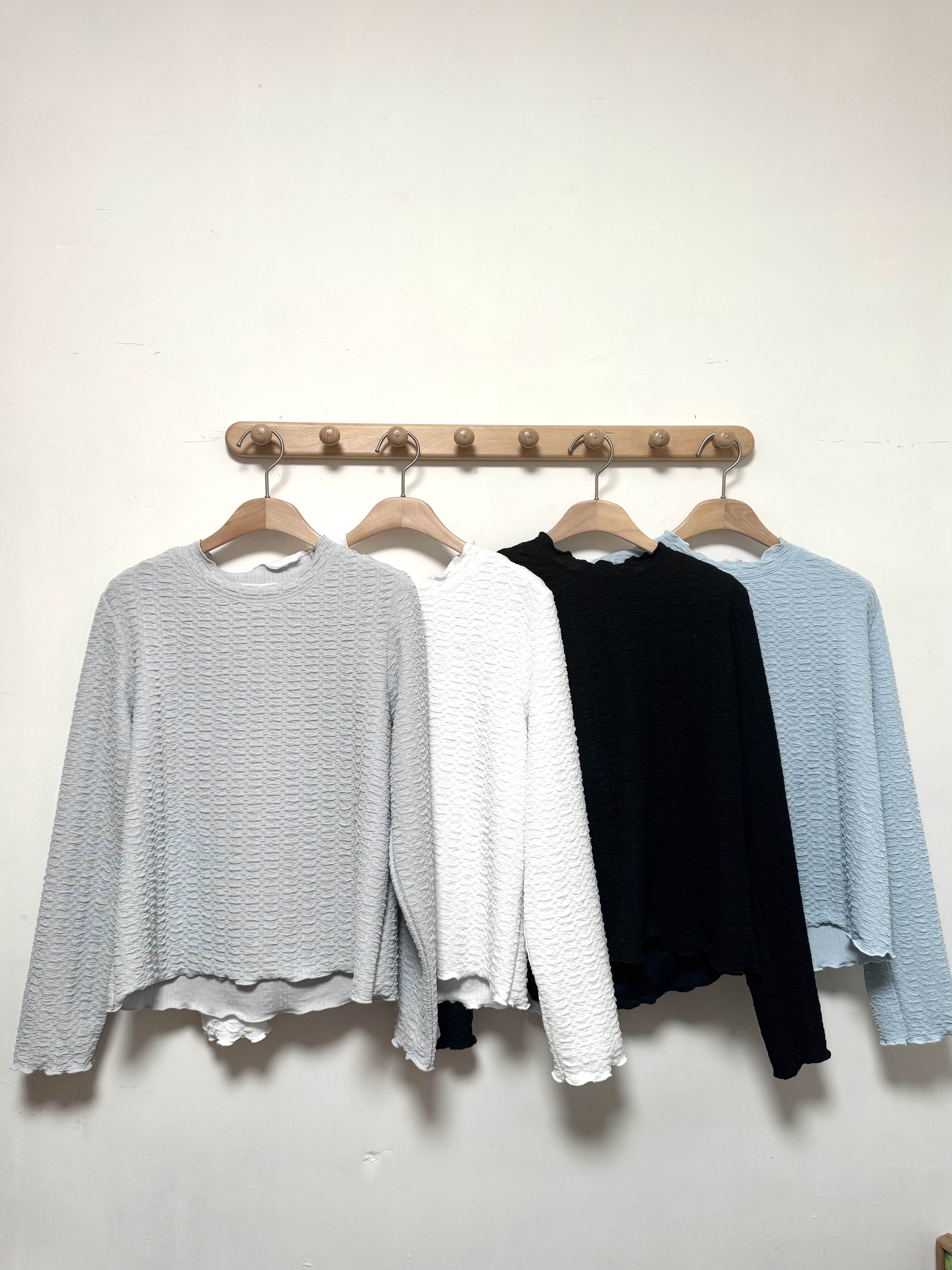 軟棉棉Ruffle長袖Top