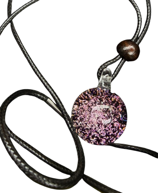 260116-A33 雍宮香灰琉璃星空頸鏈 （粉色 - 姻緣）送布袋 (3月頭到貨只限尖沙咀門店自取）