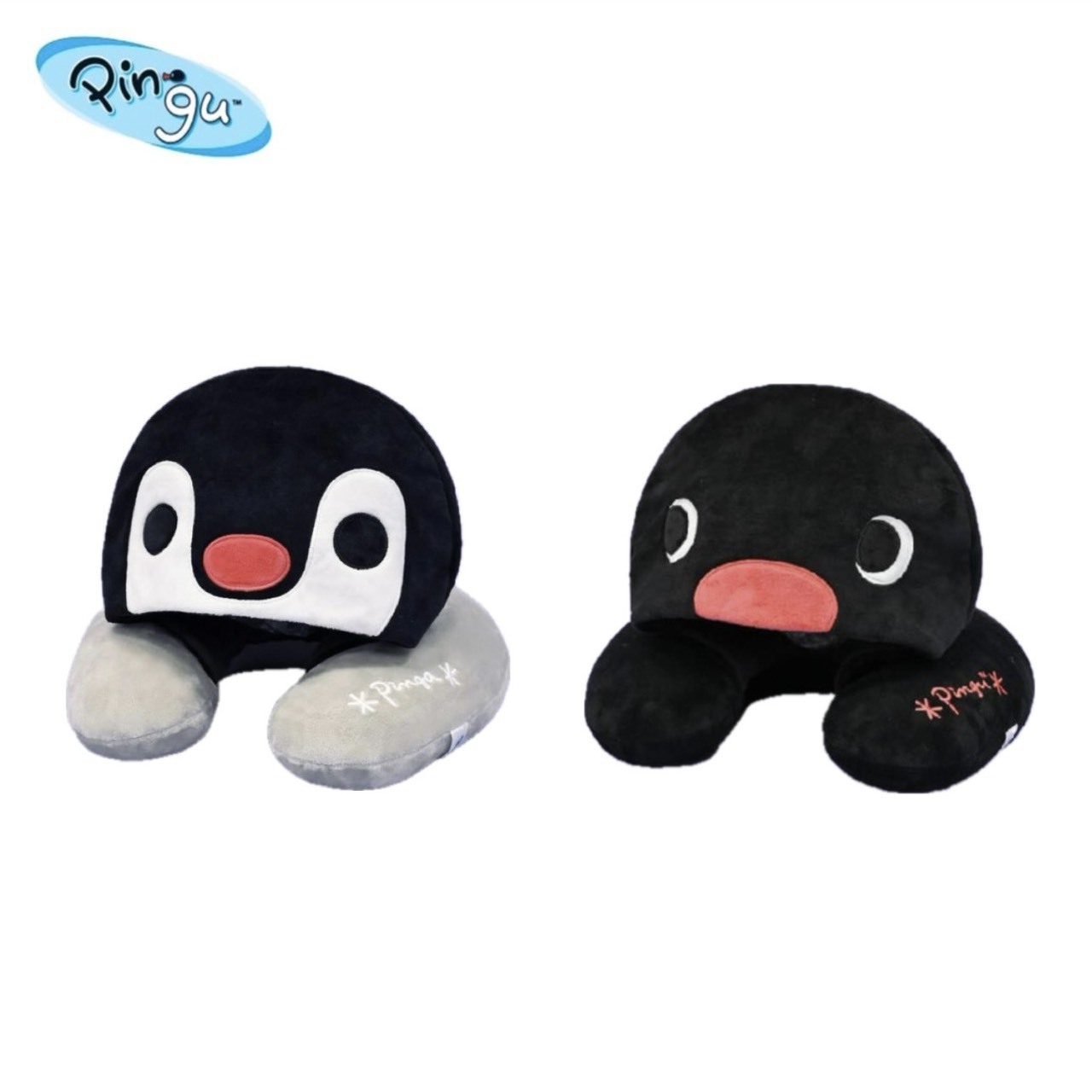 PINGU 企鵝家族 療癒 連帽U型頸枕