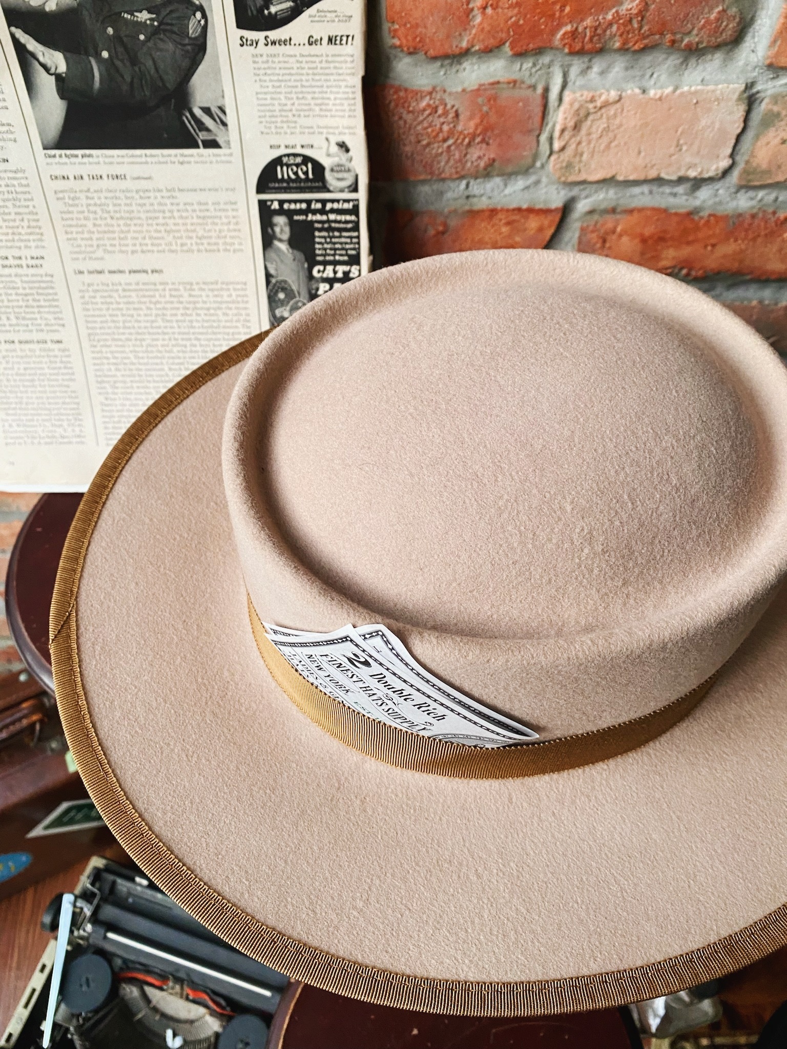 MR.FATMAN- Gavan Wool / 日本訂製帽款MR.FATMAN圓頂紳士帽- 卡其