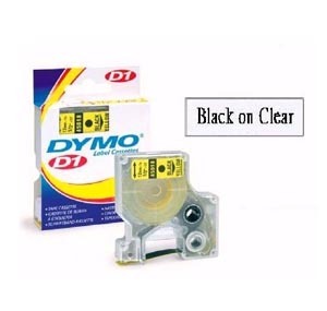 DYMO  SC43610 D1-TAPE  6mm x 7M (BLACK ON CLEAR) 505740610