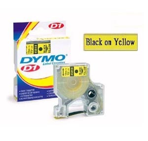 DYMO  SC43618 D1-TAPE  6mm x 7M (BLACK ON YELLOW) 505740618