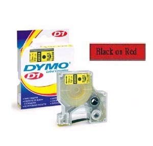 DYMO  SC40917 D1-TAPE  9mm x 7M (BLACK ON RED) 505740917