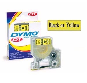 DYMO  SC45808 D1-TAPE  19mm x 7M (BLACK ON YELLOW) 505745818