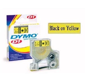 DYMO  SC45018 D1-TAPE  12mm x 7M (BLACK ON YELLOW) 505745080