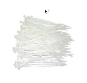 CABLE TIE    6" - WHITE (100's) 506578060