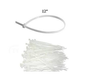 CABLE TIE 12" - WHITE (100's) 506578120