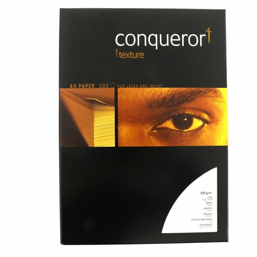 ( SPECIAL OFFER)CONQUEROR 100gsm A4 PAPER - BRILLIANT WHITE LAID 506666020