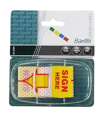 BANTEX 16830-00 STICKY NOTE - SIGN HERE (50's) 508416930