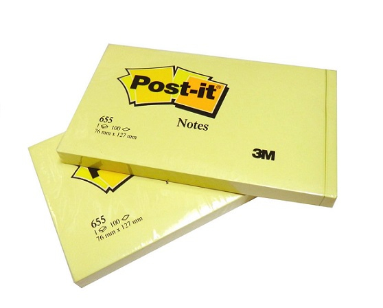 3M  655  黃色報事貼 3" x 5" 508465500