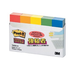 3M  700SS-R  特黏五色標籤紙 (5 x 90張裝) 508470050