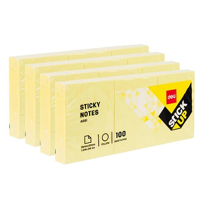 得力 EA00153 可再黏告事貼  1-1/2" x 2" (三本裝) 508483630