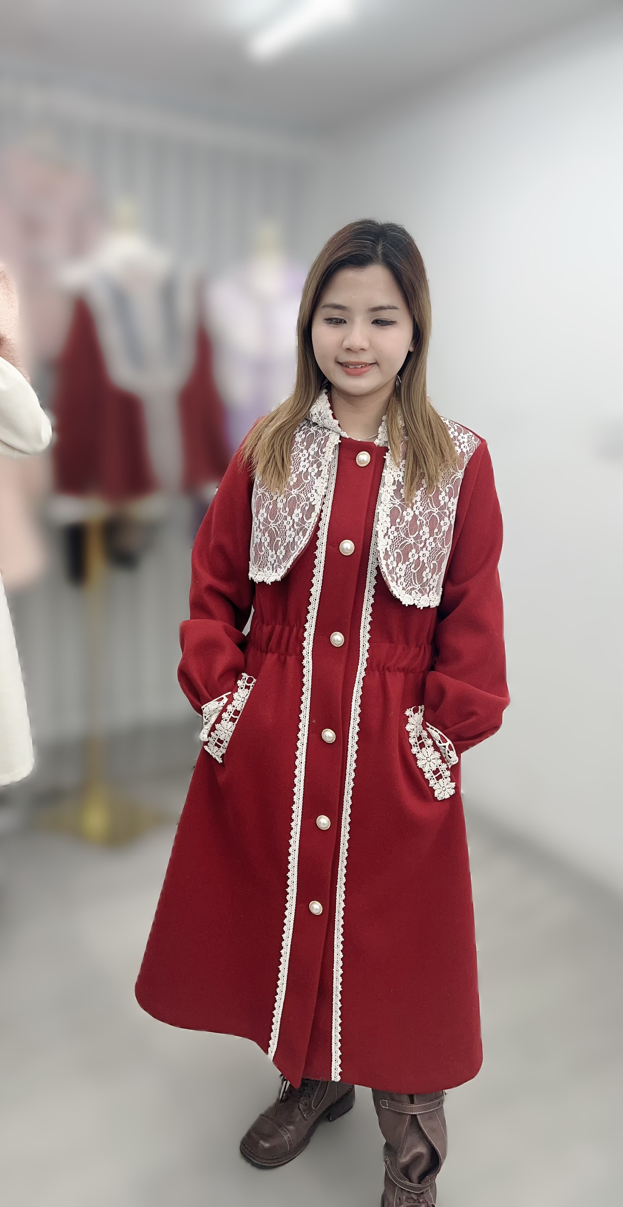 P02  LACE大褸  羊毛30%    胸43  長42 $1199 (一口價)  叻叻價