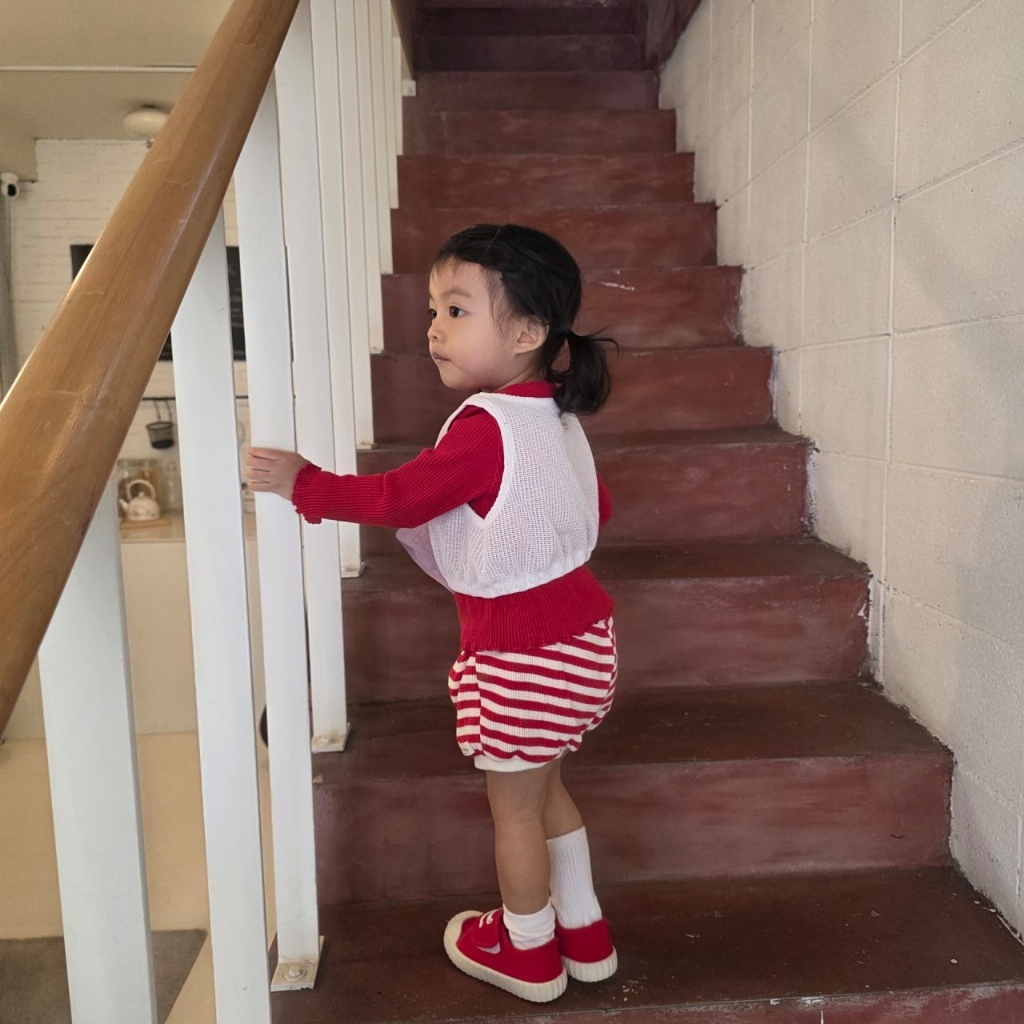 正韓春COLOR 兩色條紋短褲