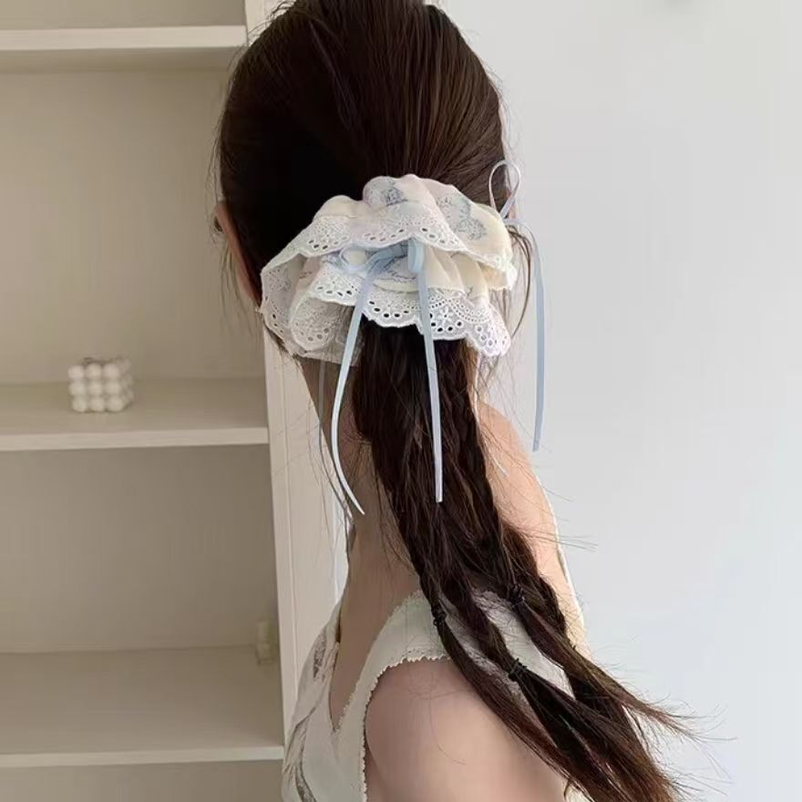 [3 FOR RM10] Vintage Elegant Lace Trim Scrunchie