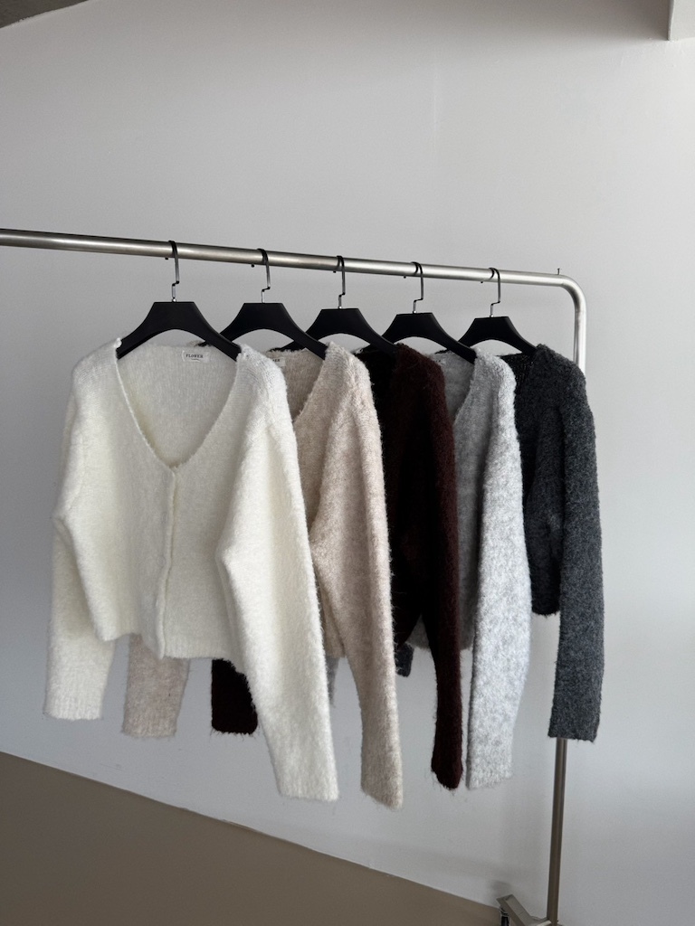 圈圈毛短版排釦上衣