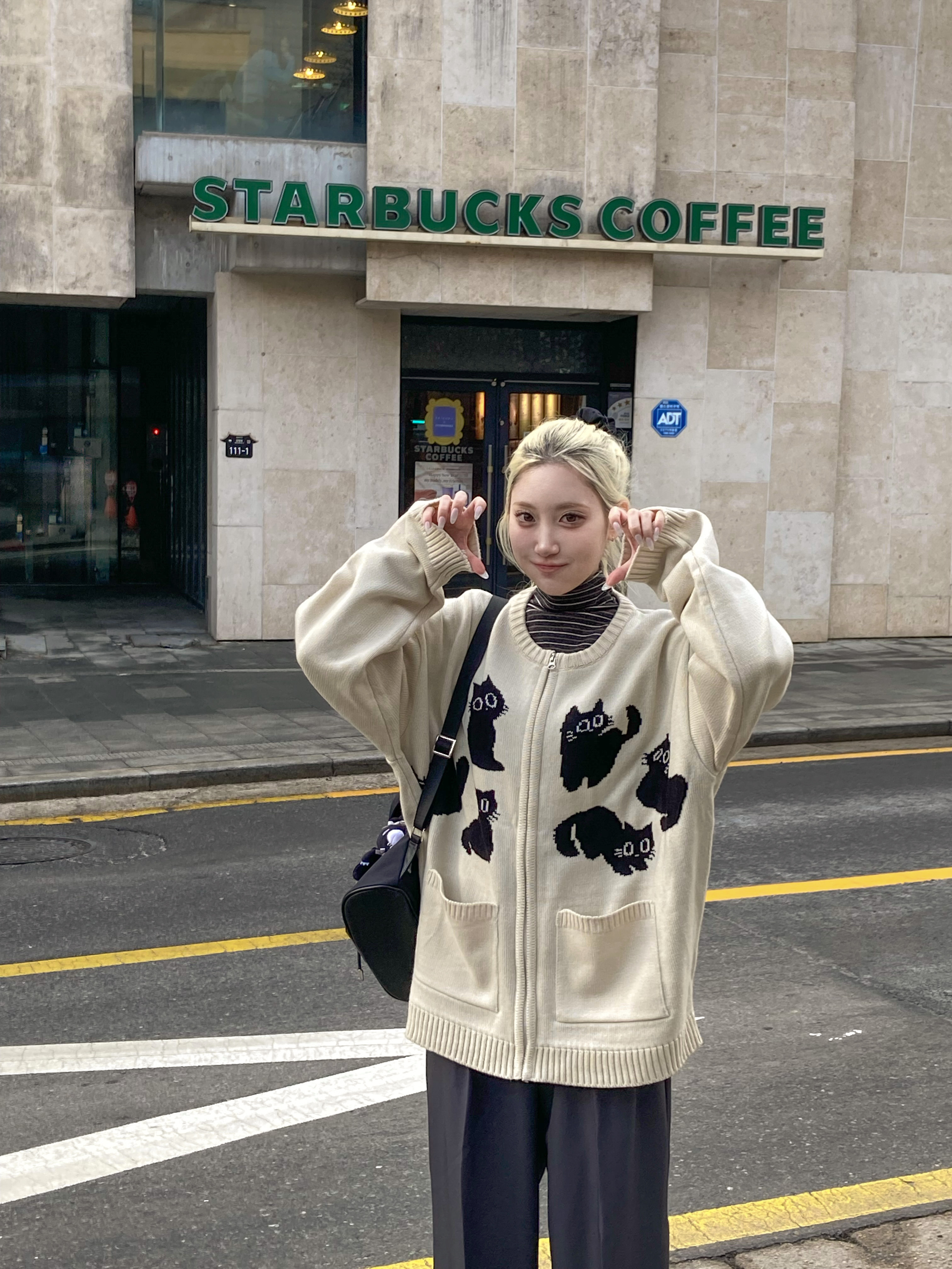 幼間紋高領內搭長袖上衣〈🇰🇷DAY 2〉