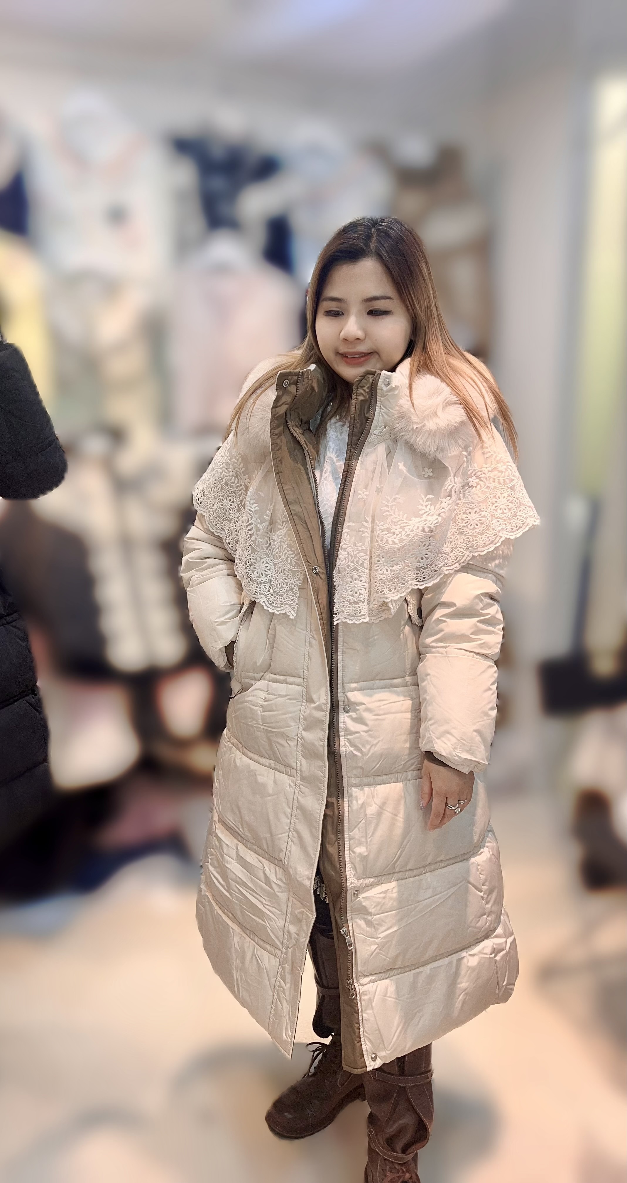 ED14  長隔綿 胸41 長36.5 $599 (一口價)  可拆毛毛