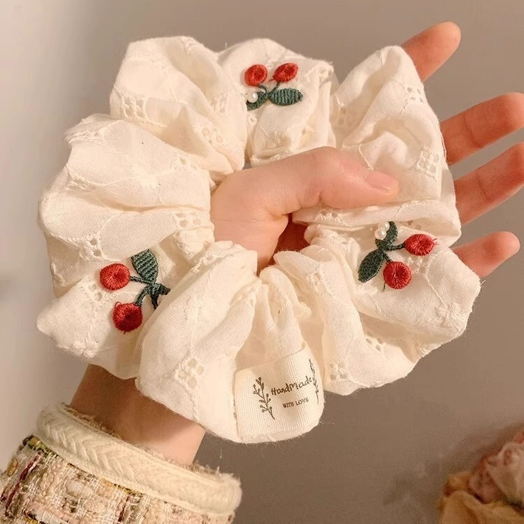 [3 FOR RM10] Red Cherry Lace Scrunchie