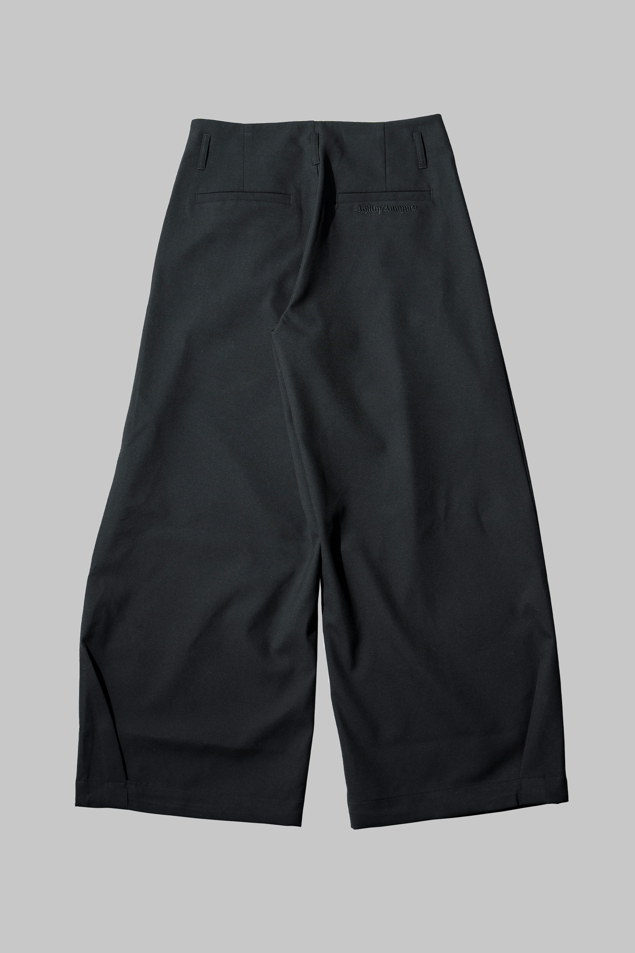 Anonymous Talking x AGILITY｜AA-P01 – 闊腿腰摺西裝褲 (Black)