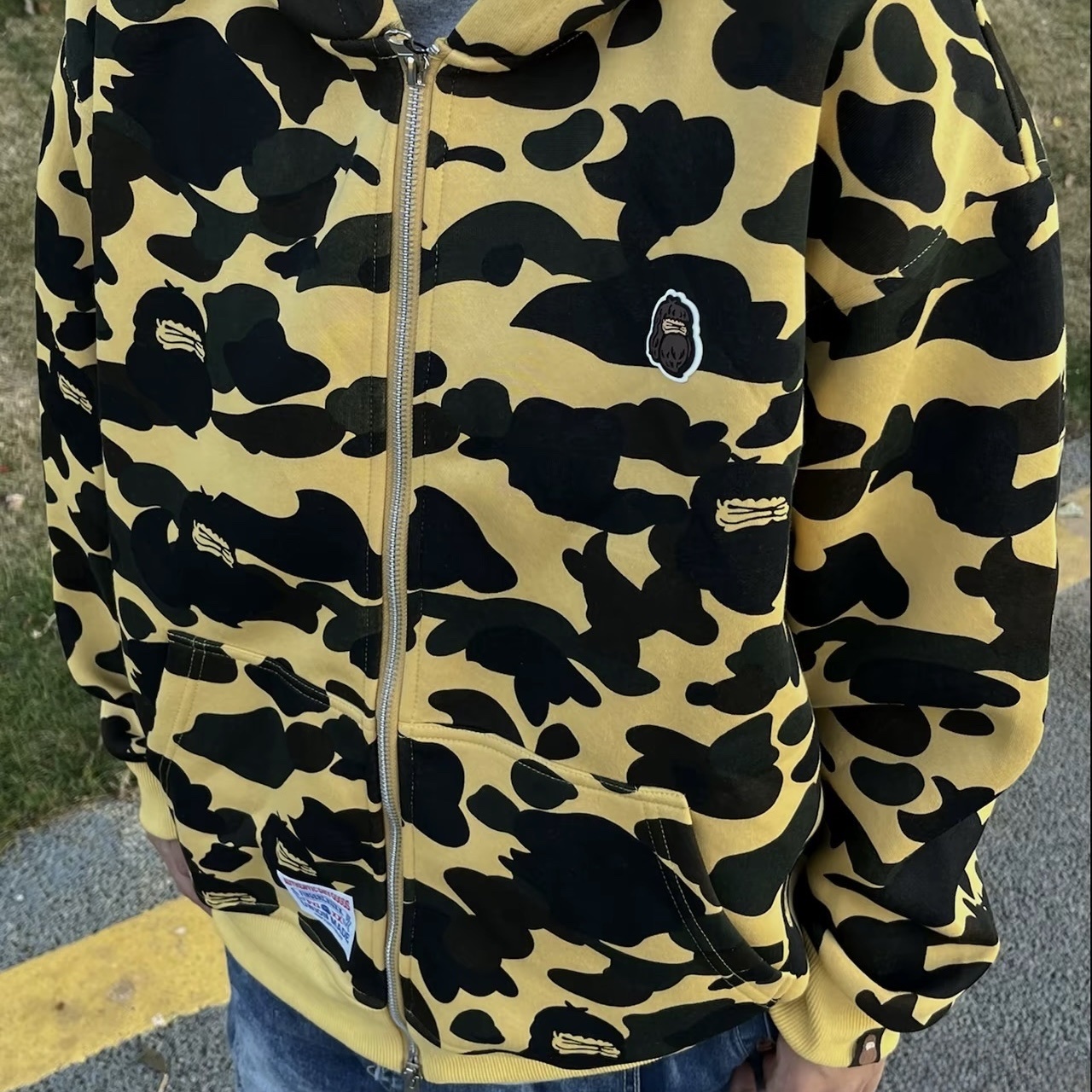 Fingercroxx FGXX BAPE A BATHING APE ZIP UP 鯊魚 拉鍊 外套 綠藍黑灰迷彩