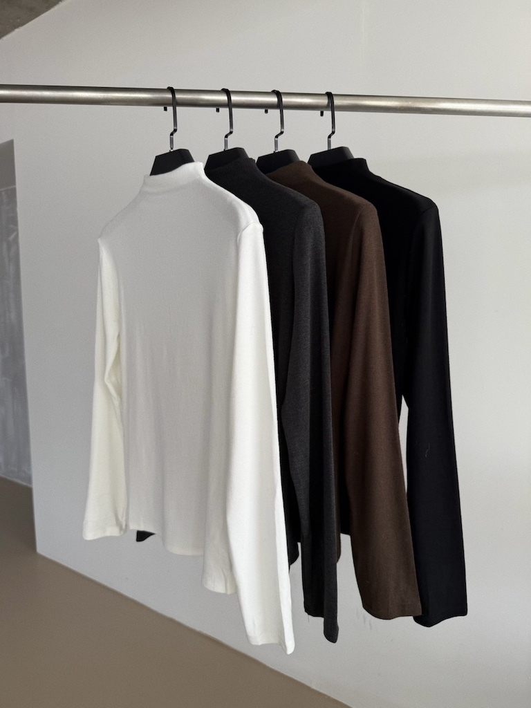 微磨毛羊絨超彈力立領Tee