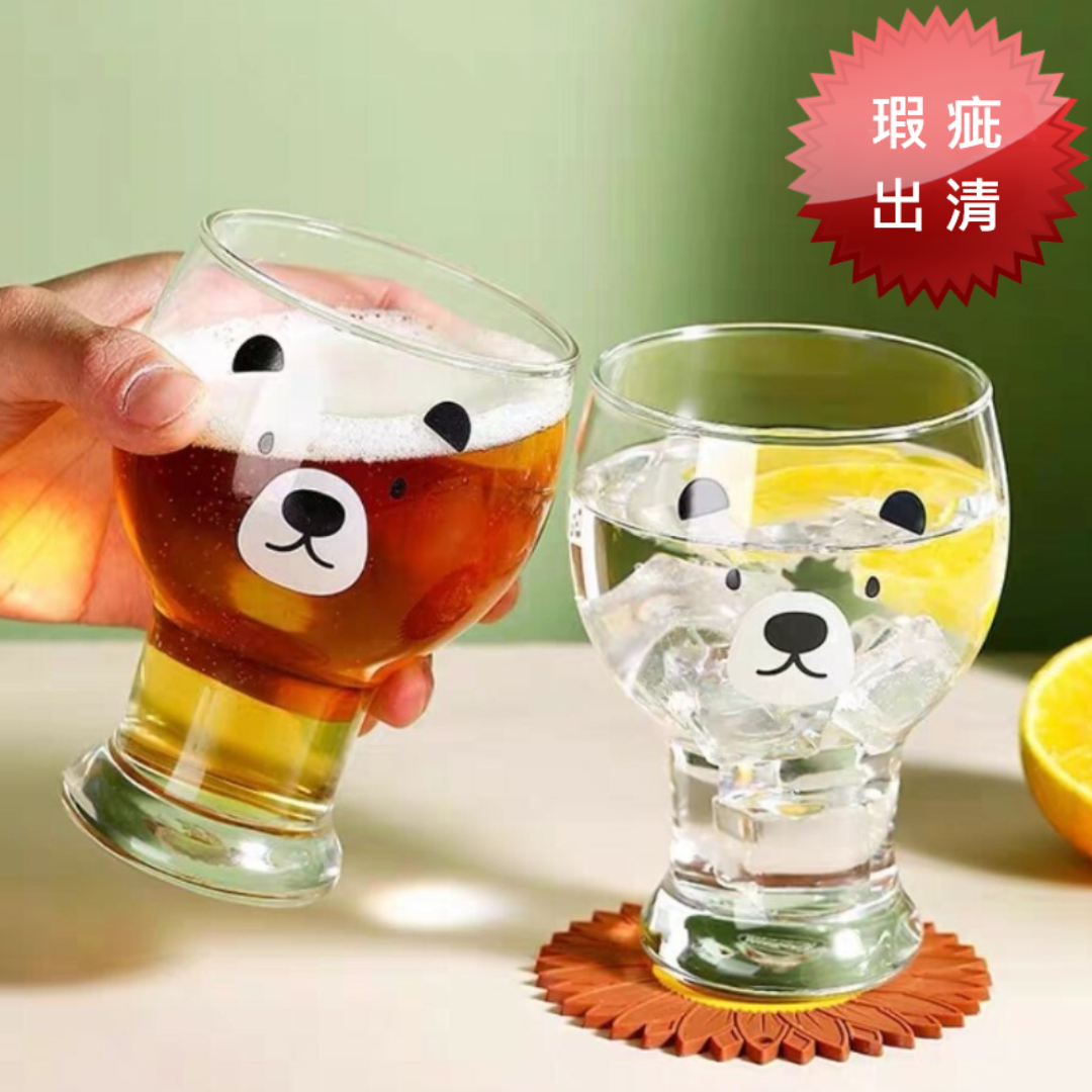 可愛小熊玻璃杯(出清款)