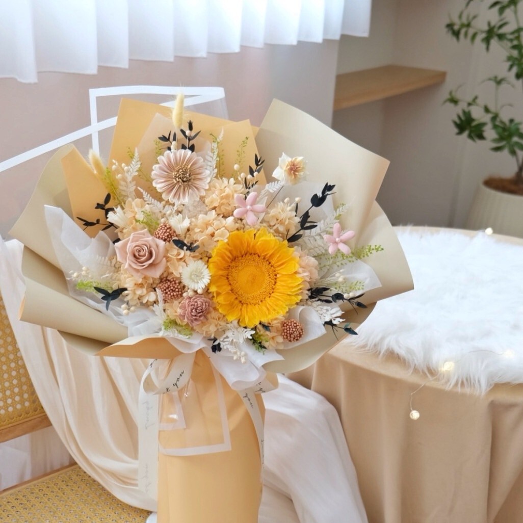 永生花束 太陽奶茶