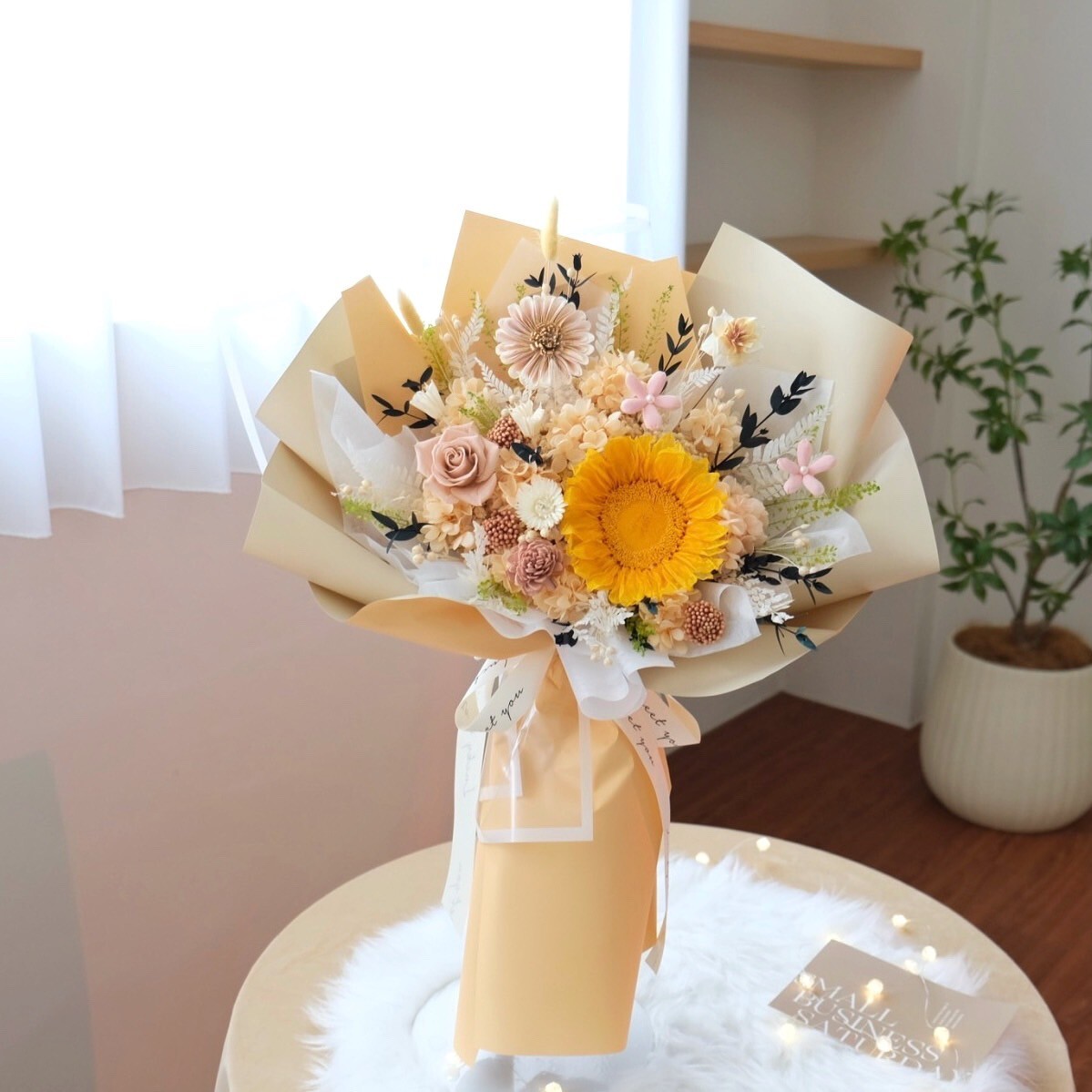 永生花束 太陽奶茶