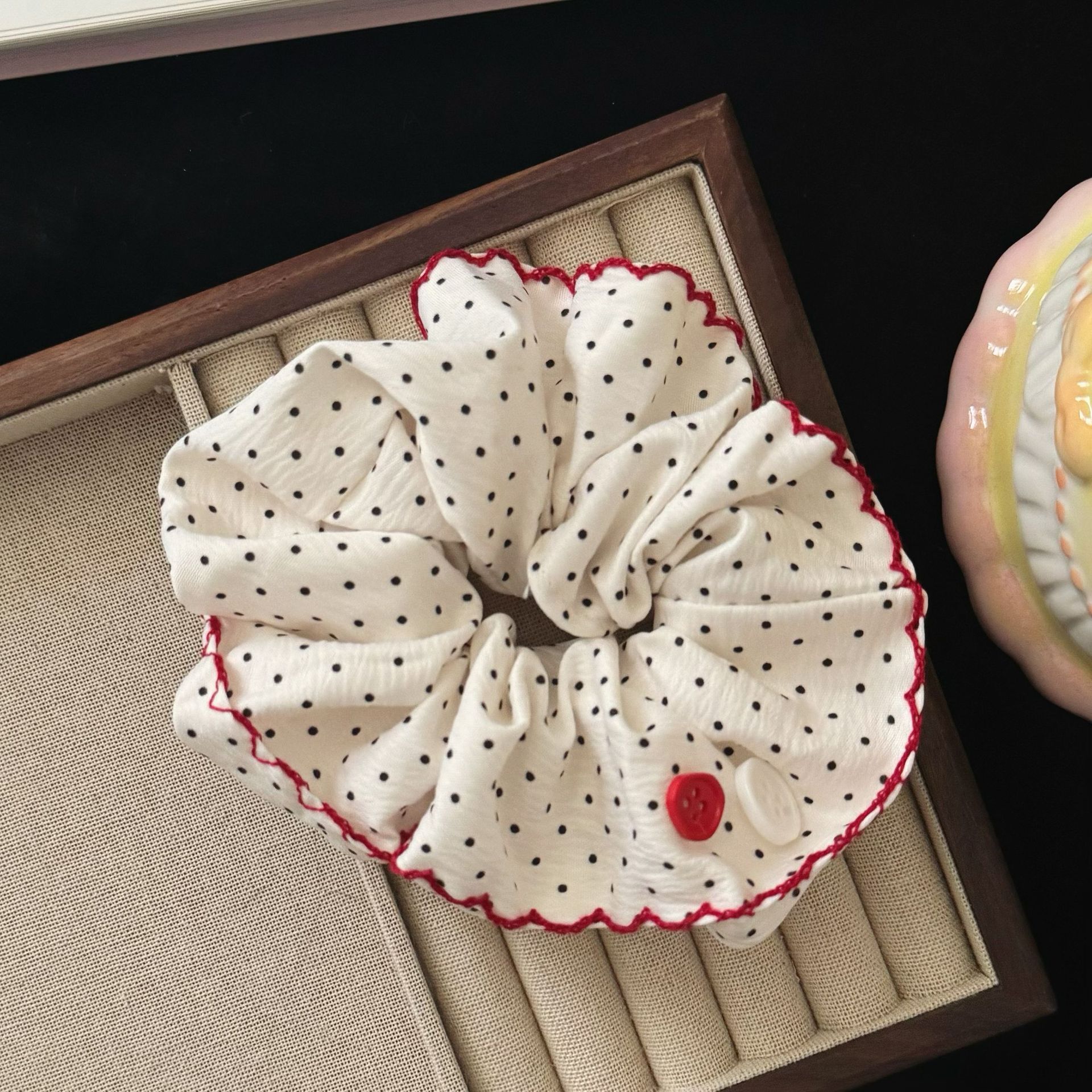 [3 FOR RM10] Button Polka Dot Lace Scrunchies