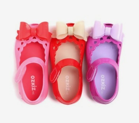 韓國品牌 OZKIZ 緞帶果凍平底鞋