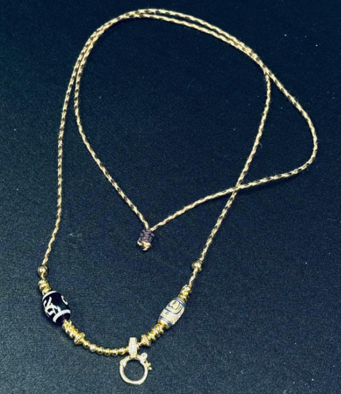 AG260115-Y24-DU250412602-貴人寶瓶萬能鏈銅,貴人天珠8*11mm(需留中文全名，已包大寶法王開光證+布袋和雍和宮開光，不提供開光視頻，3月頭到貨只限尖沙咀門店自取）