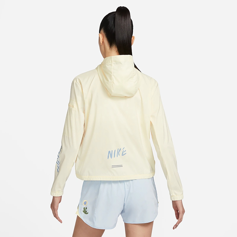 NIKE 運動 防曬外套 淺黃 FJ7718-744