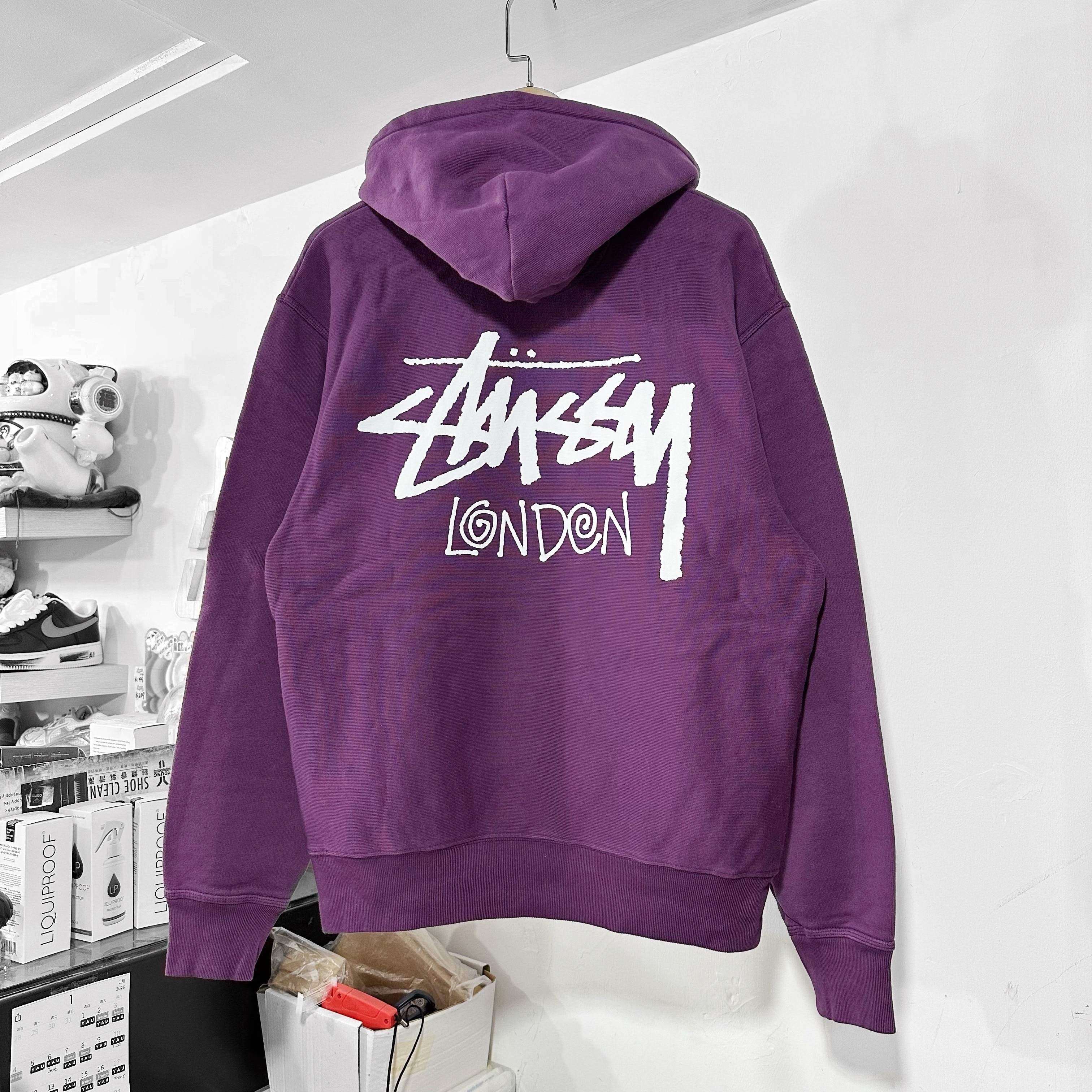 STUSSY STOCK LONDON SHOP  HOODIE 倫敦限定紫色 PURPLE