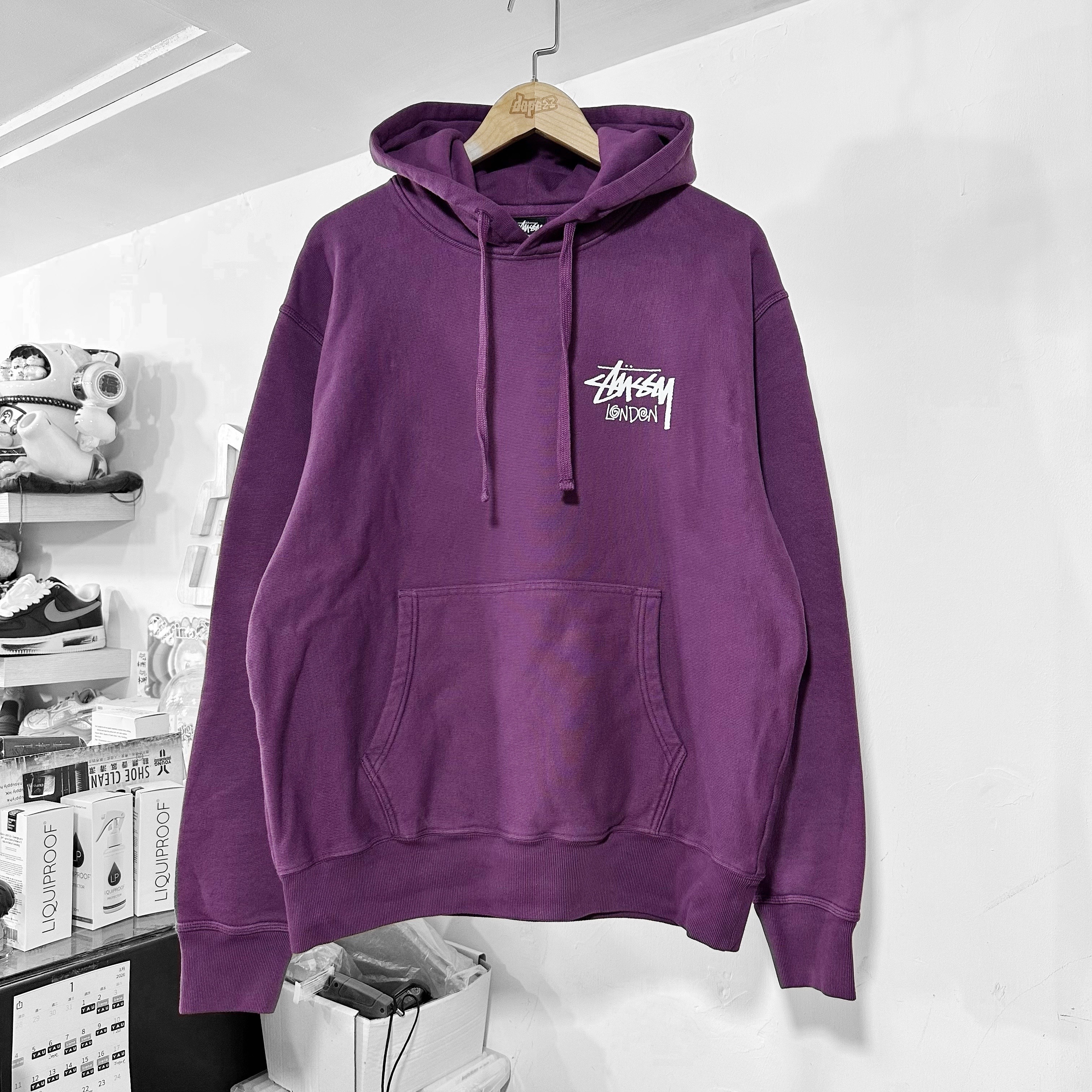 STUSSY STOCK LONDON SHOP  HOODIE 倫敦限定紫色 PURPLE
