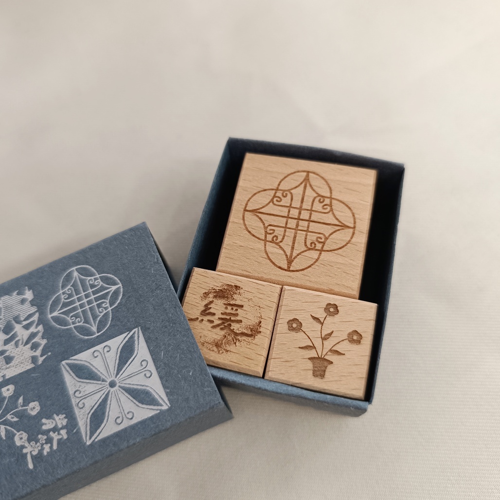 fafa製造所．散策6 櫸木水晶印章組