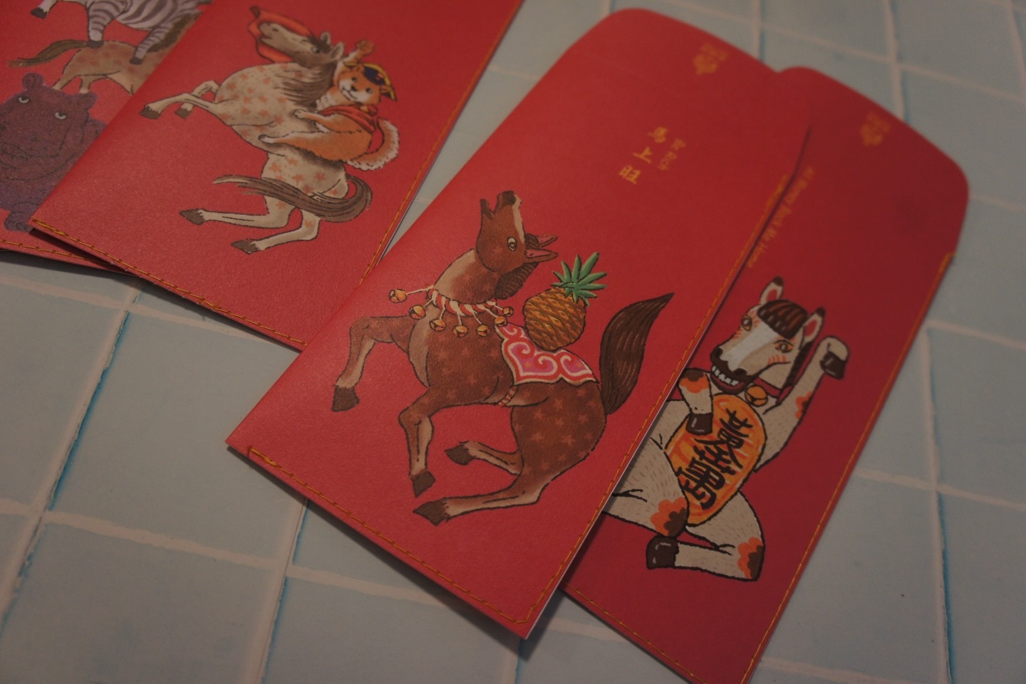 馬年紅包袋 5入 手工車縫｜針線球