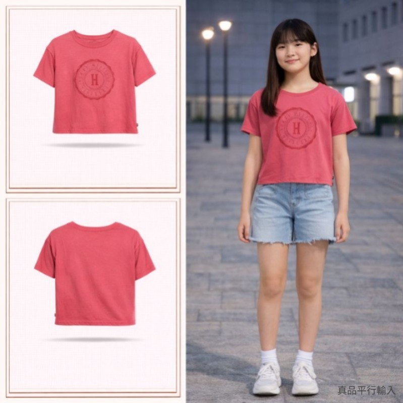 【現貨】Tommy Hilfiger H011654 女大童短袖寬鬆T卹