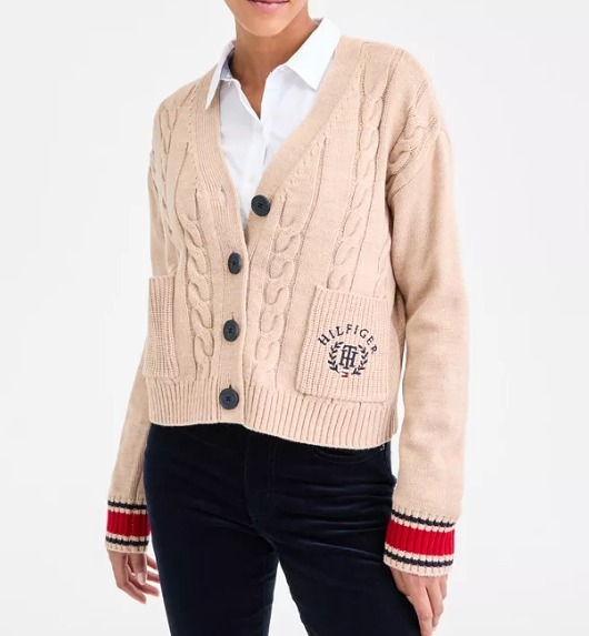 【現貨】Tommy Hilfiger H011657 女裝針織學院風開襟衫